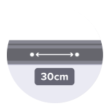 Every 30 cm