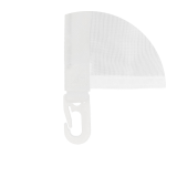 White clips (top and bottom)