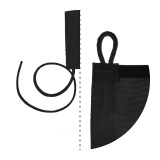 Black loop and cord
