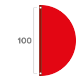 Every 100 cm