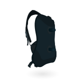 Mit Rucksack