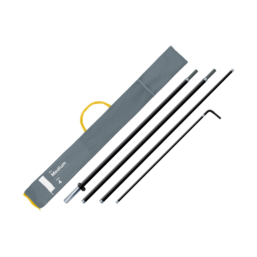 Glasfaserstange für Beachflag Rechteck Hochformat - Medium