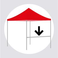 Tent beam for half wall (3x3)